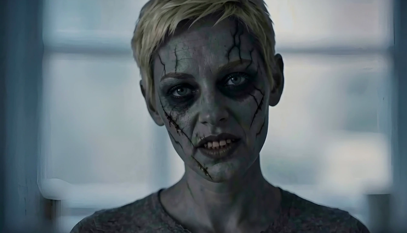 Generated video frame showing the zombie partner
